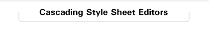 A list of cascading style sheet editors